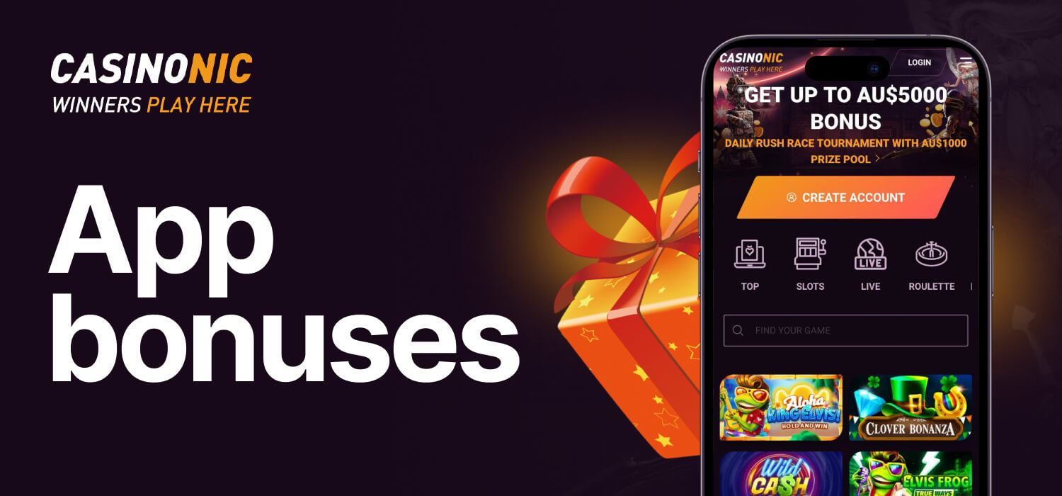 Information about Casinonic App bonuses
