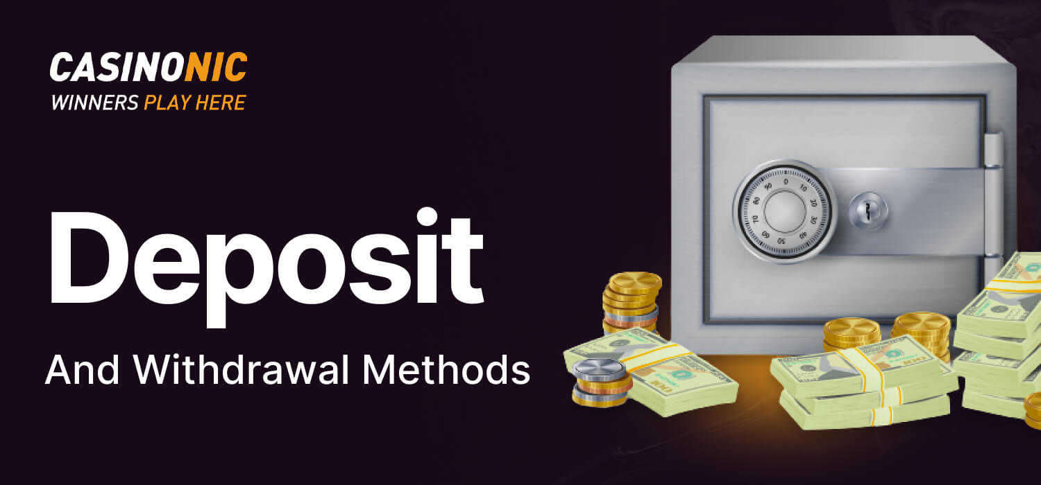 Detailed information about Casinonic deposit and withdrawal methods 