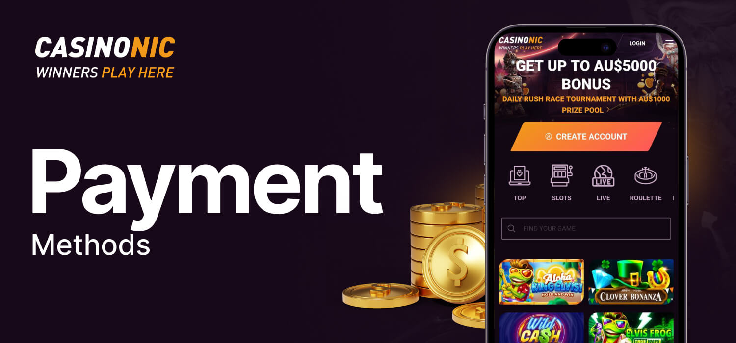 Detailed information about Casinonic Payments Methods 